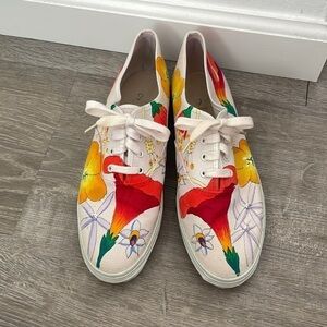 Multicolor Flower Shoes, Size 9